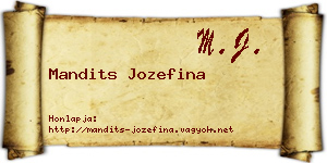 Mandits Jozefina névjegykártya